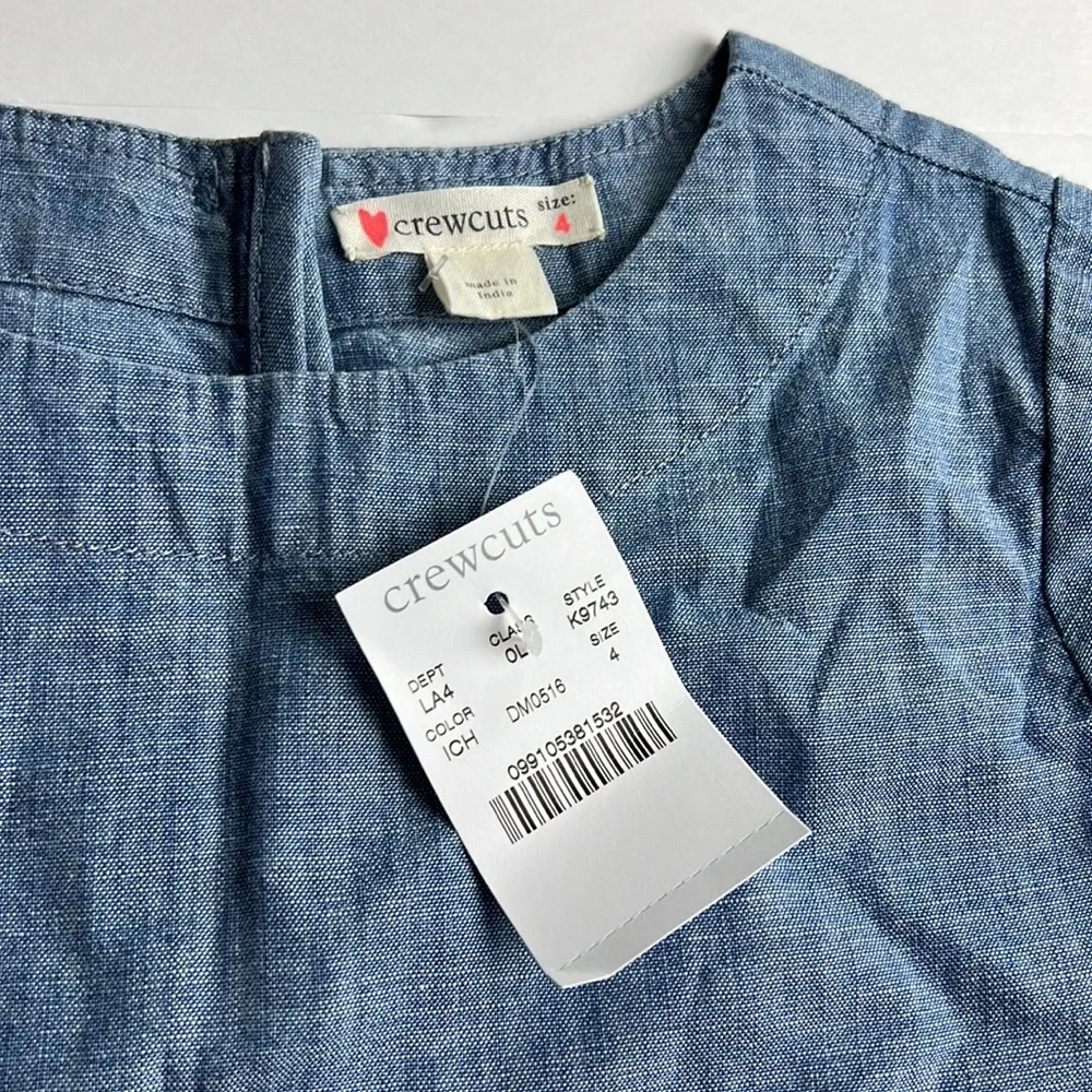 Crewcuts denim embroidered dress
